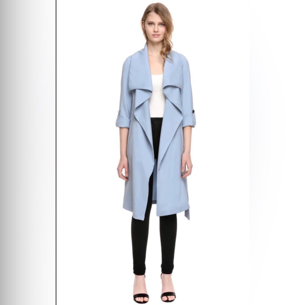 Soia & Kyo Powder Blue Ornella Trench Coat